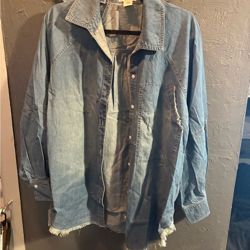 Torrid Denim Button-Up Tunic 00